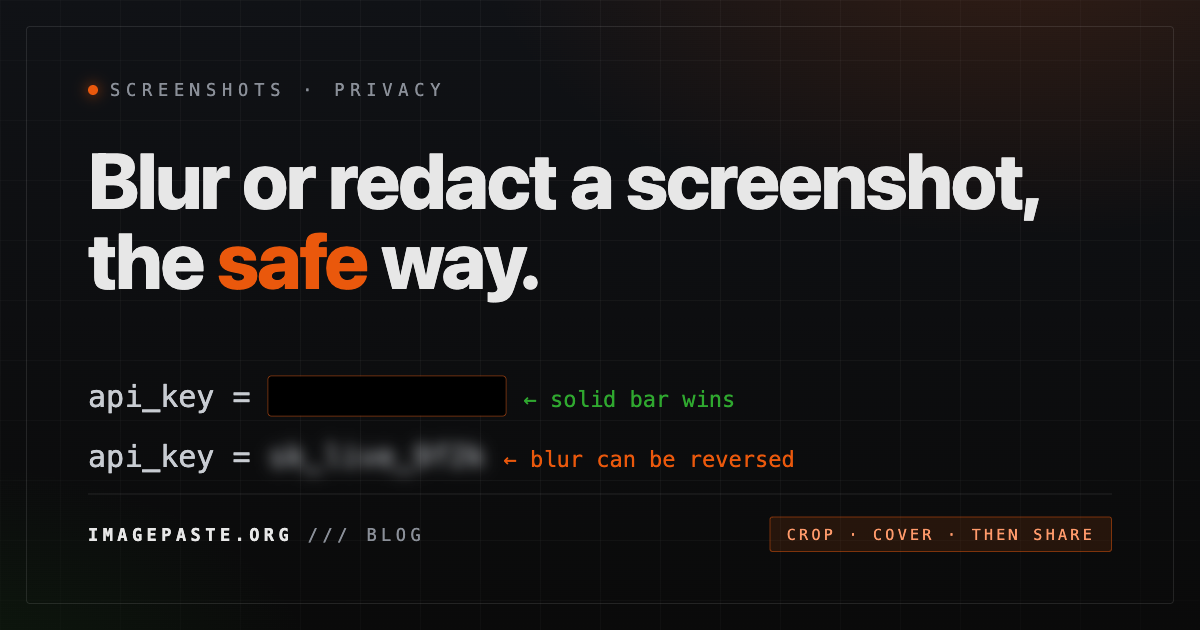 How to blur or redact sensitive info in a screenshot, the safe way